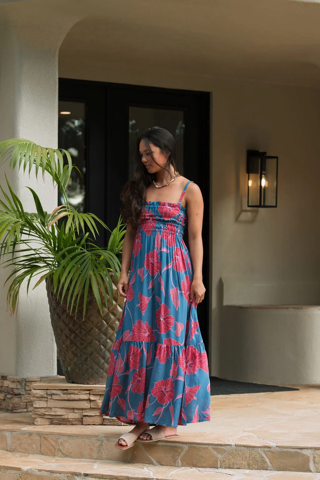 Mariko Dress in Ma'o Hau Hele (Cove)