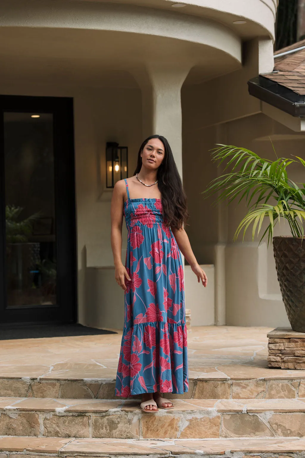 Mariko Dress in Ma'o Hau Hele (Cove)