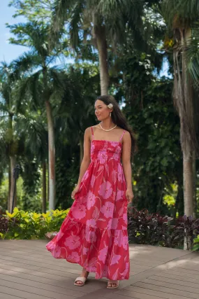 Mariko Dress in Ma'o Hau Hele (Strawberry Guava)