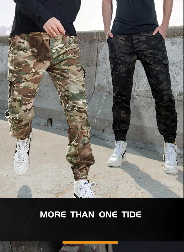 Men Fashion Streetwear Casual Camouflage Cargo Pants