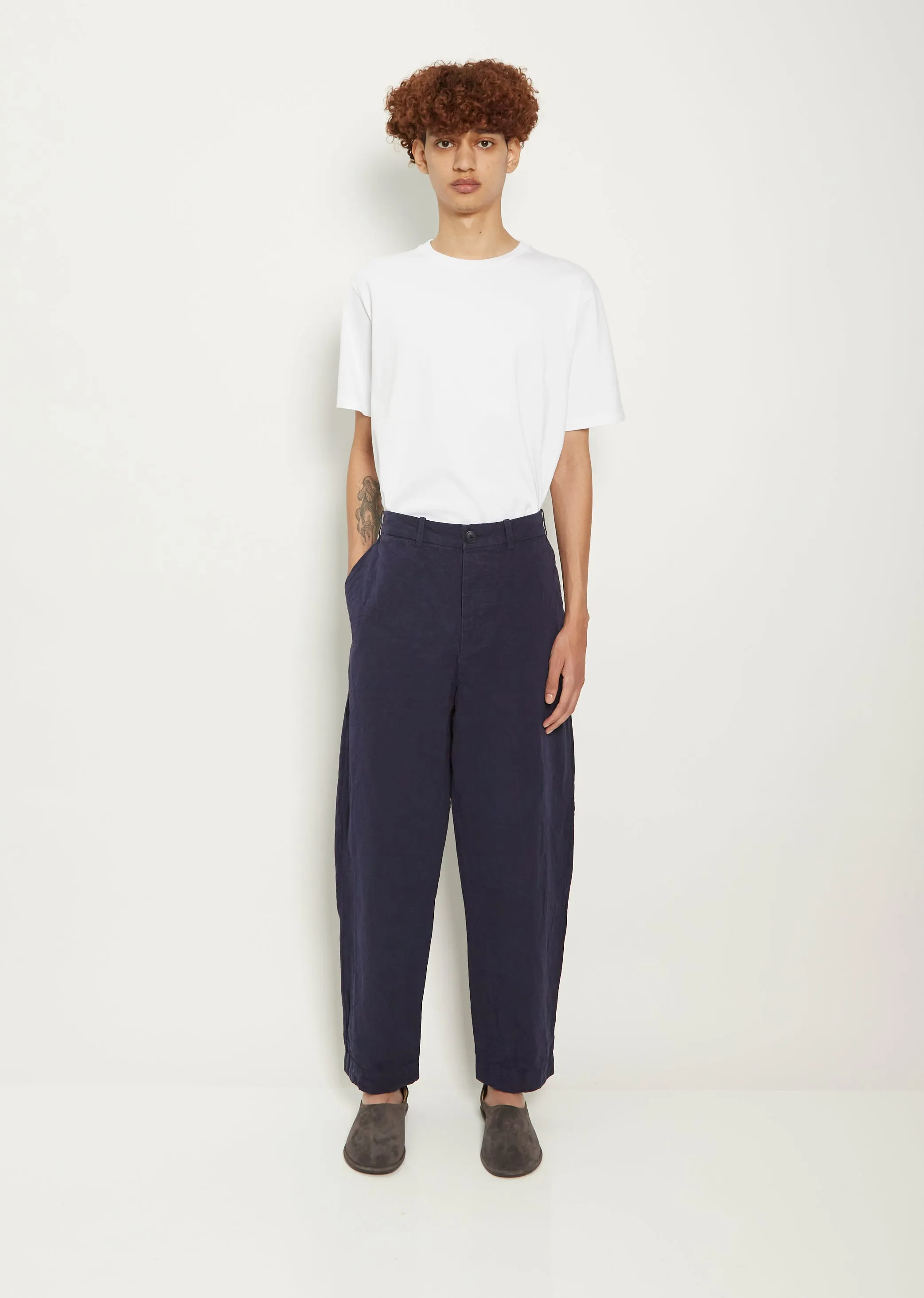 Men's Ah Cotton Linen Pant — Ink