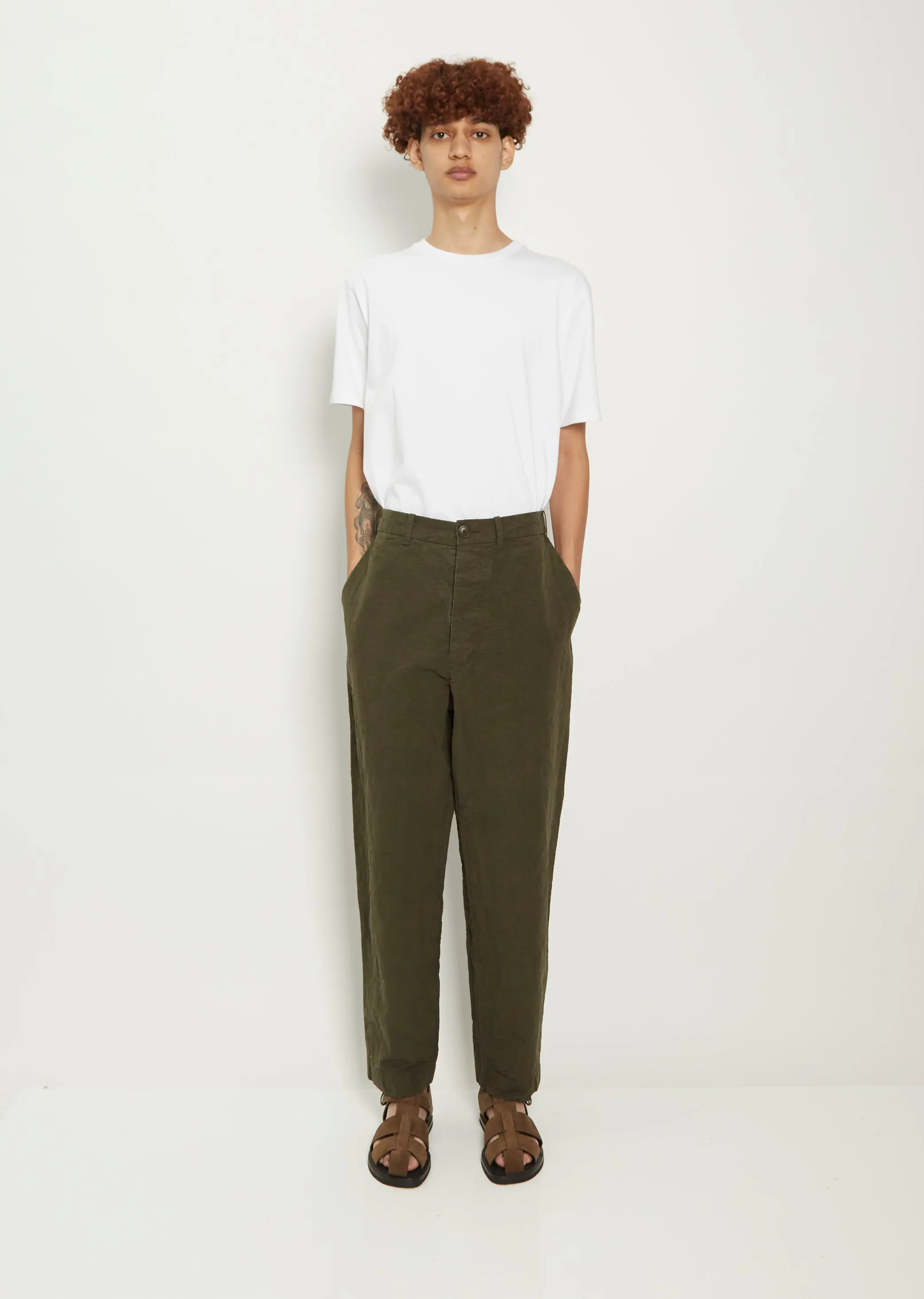 Men's Ah Cotton Linen Pant — Khaki