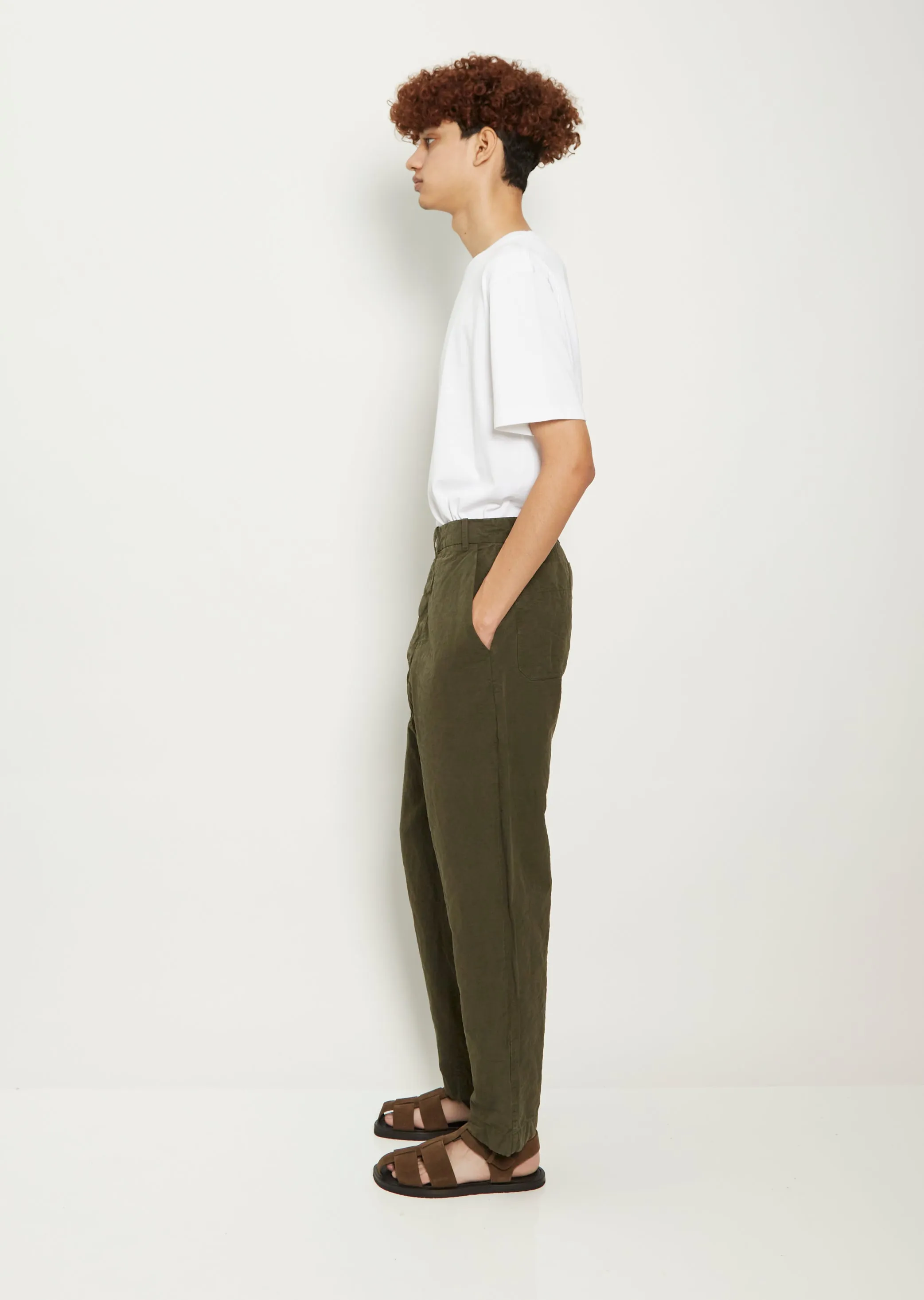 Men's Ah Cotton Linen Pant — Khaki