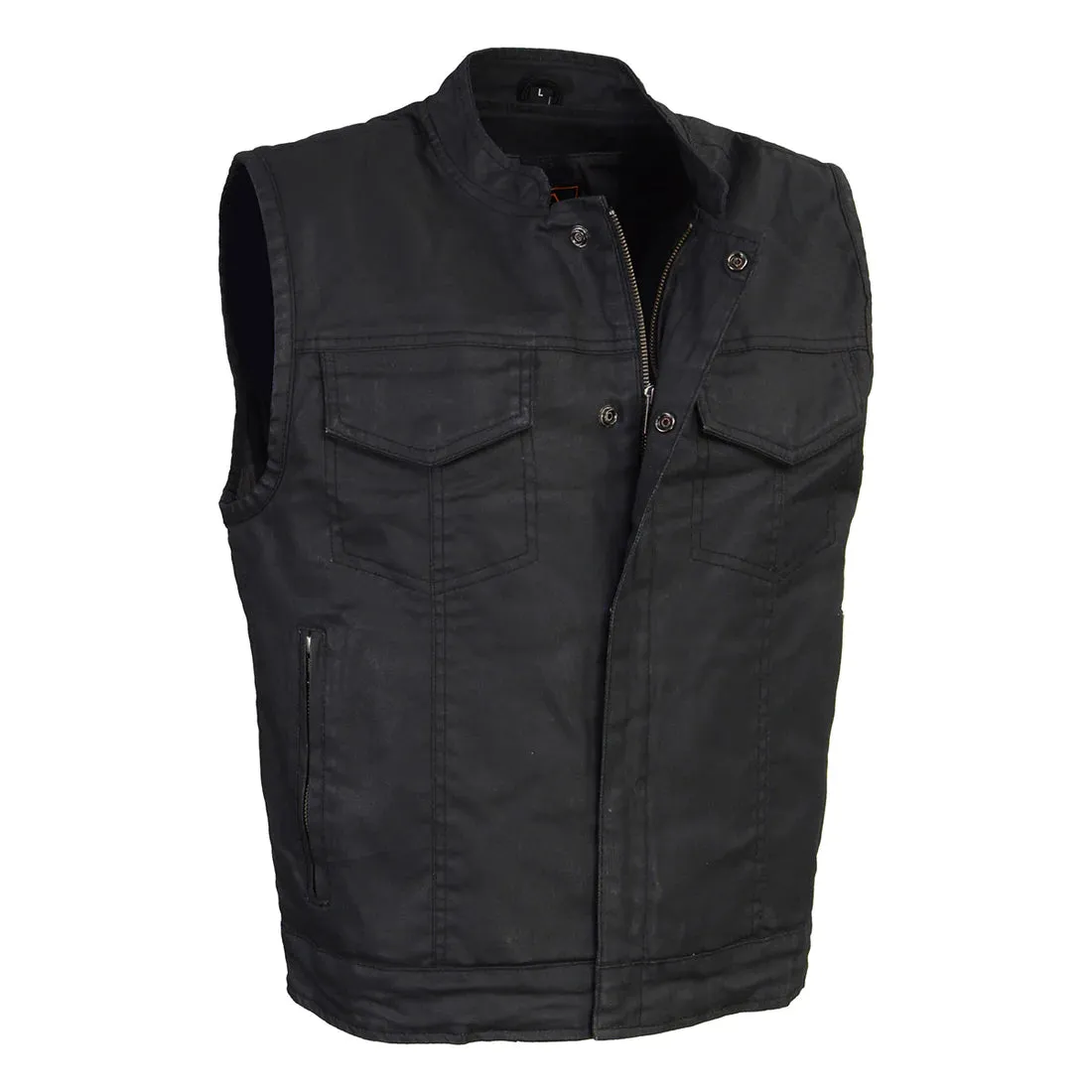 Men’s Black Denim Club Style Vest MDM3025