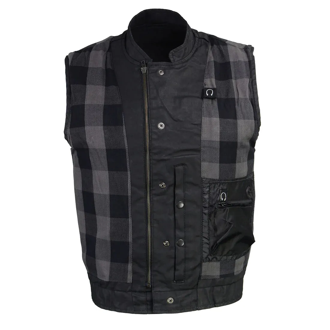 Men’s Black Denim Club Style Vest MDM3025