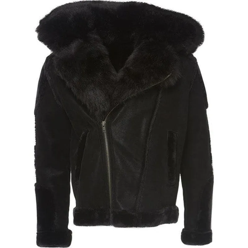 Men's El Jefe Shearling Moto Jacket