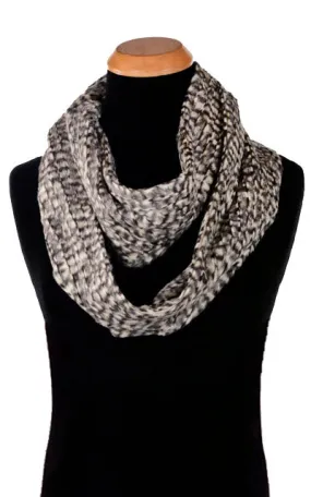 Men's Infinity Scarf - Cobblestone in Brown/Cream Faux Fur (Limited Availability)