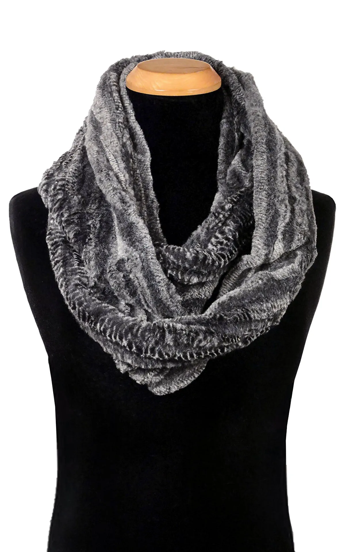 Men's Infinity Scarf - Luxury Faux Fur in Rattle N Shake