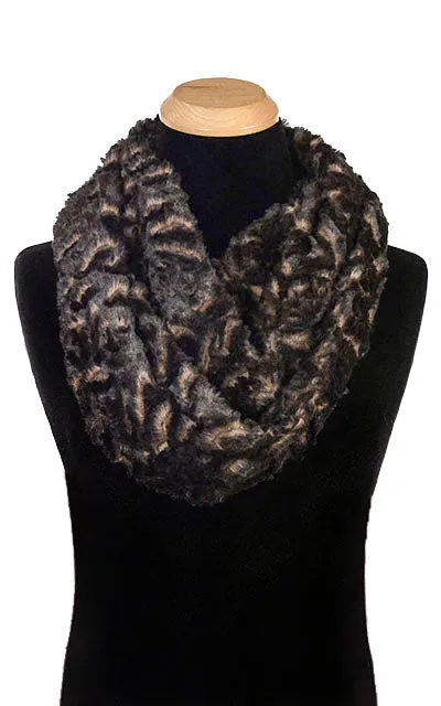 Men's Infinity Scarf - Luxury Faux Fur in Vintage Rose (Limited Availability)