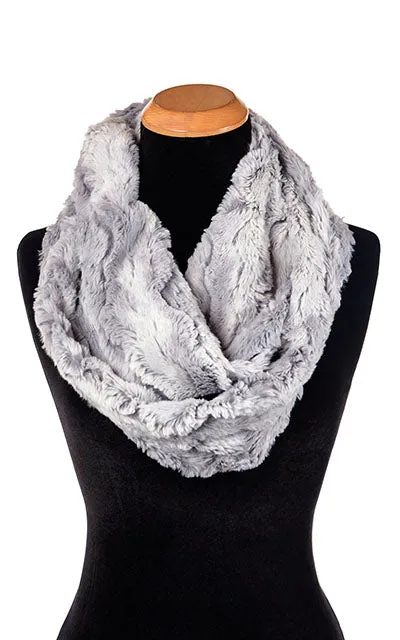 Men's Infinity Scarf - Luxury Faux Fur in Winter River