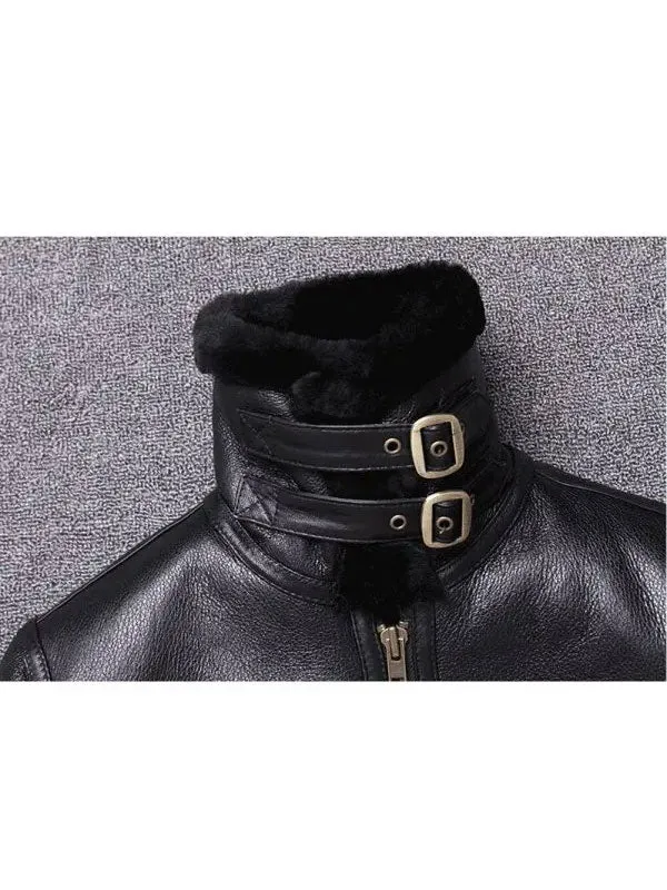 Mens Sheepskin Winter Fur Coat Jacket