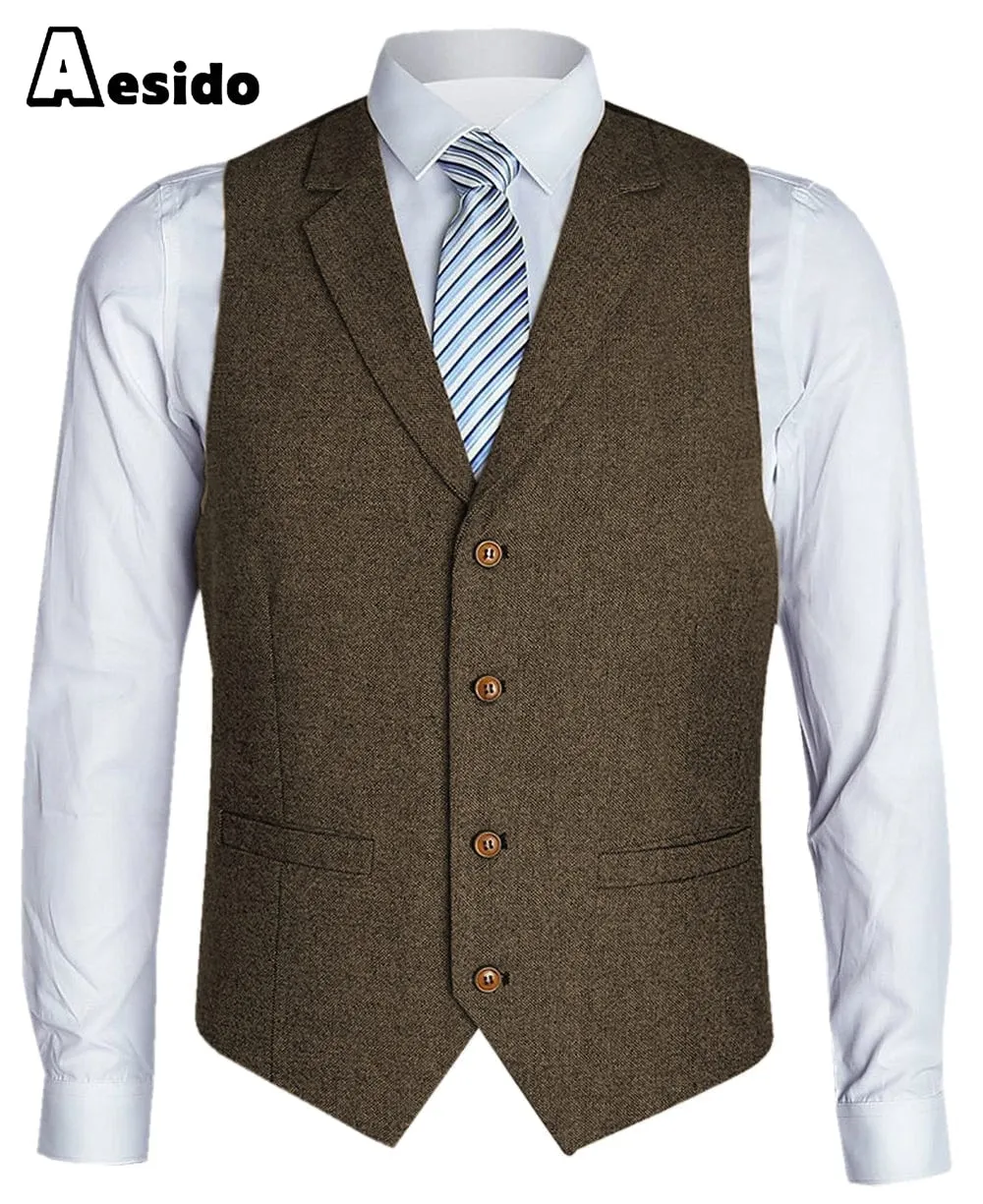 Men‘s Single Breasted Notch Lapel Waistcoat