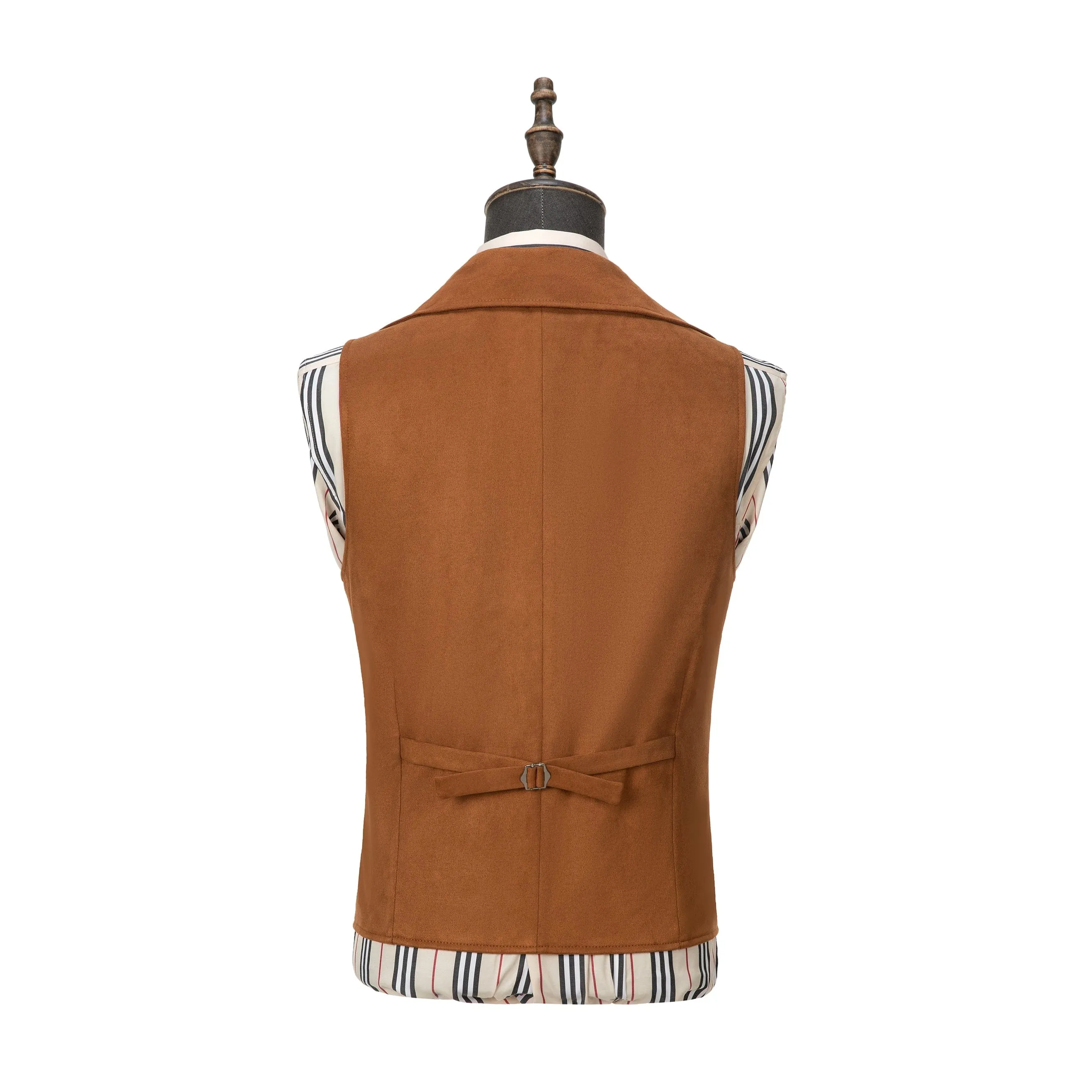 Men's Suede Cowboy Double Breasted Large Lapel Suede Classic Waistcoat