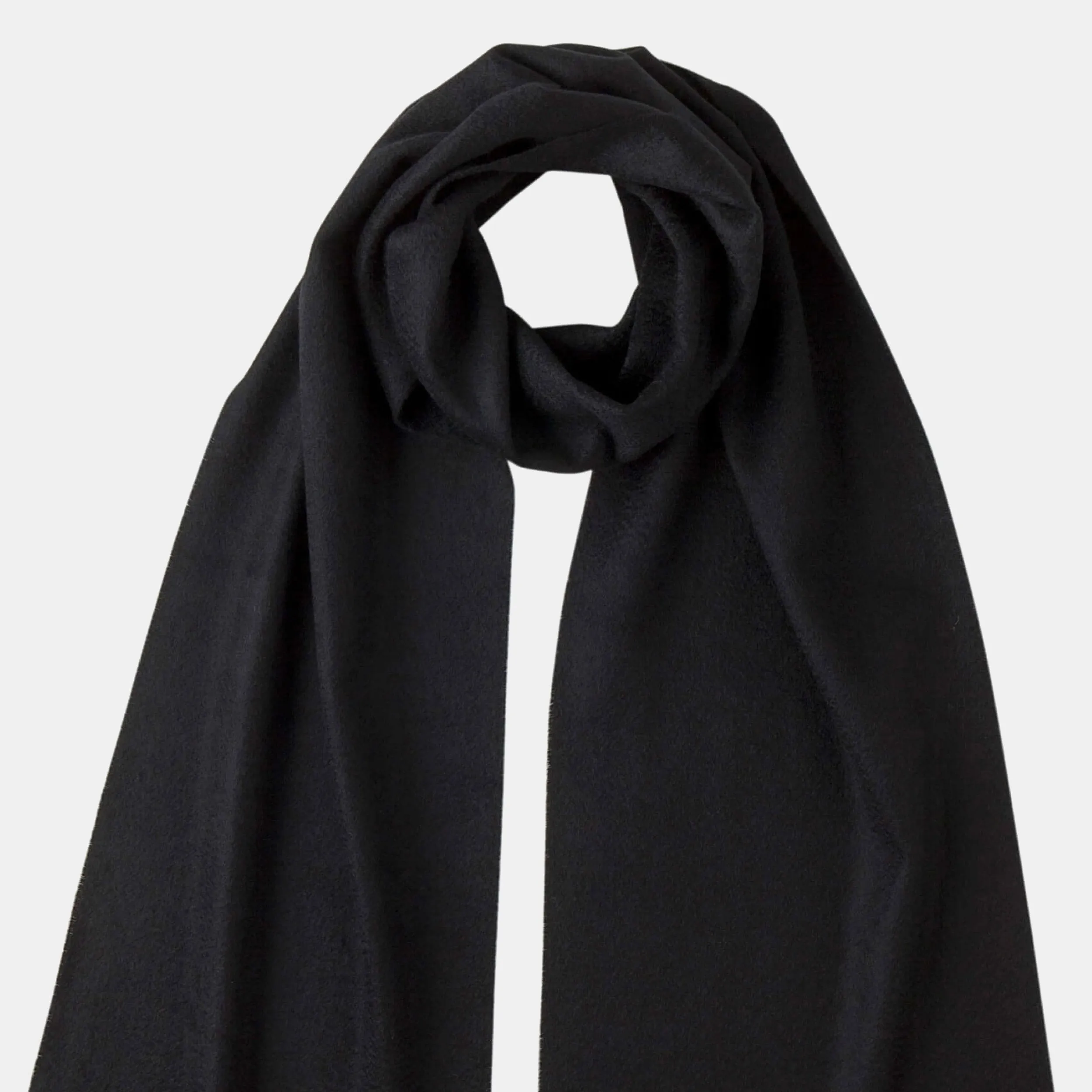 Merino Wool Scarf in Black