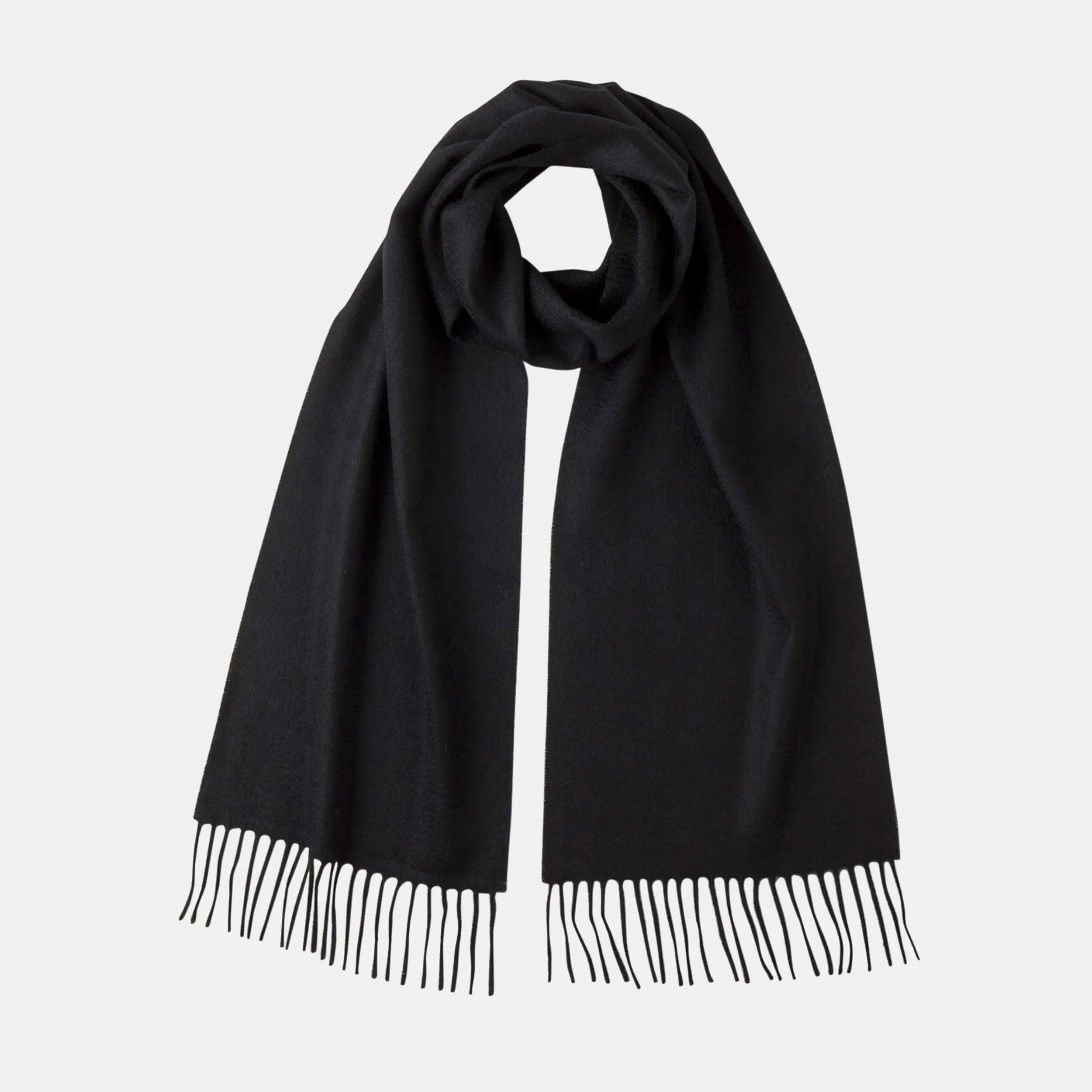 Merino Wool Scarf in Black