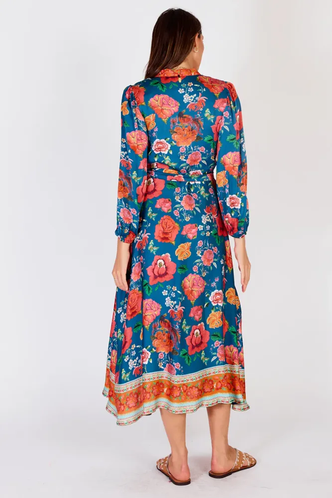 Mexican Flower Maxi Dress By Rubyyaya