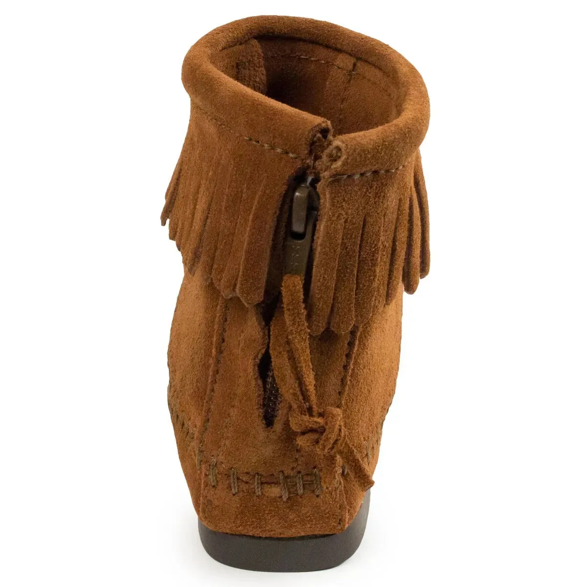 Minnetonka Back Zipper Hardsole Boot - Womens Boots