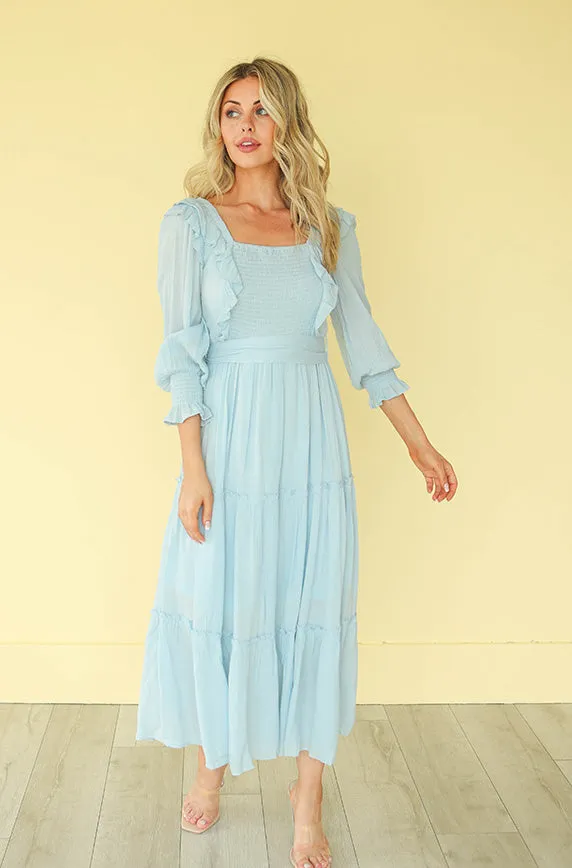 Nancy Powder Blue Dress - FINAL SALE - FINAL FEW