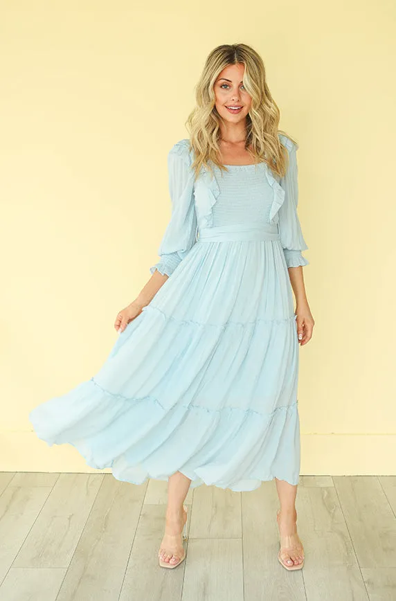 Nancy Powder Blue Dress - FINAL SALE - FINAL FEW