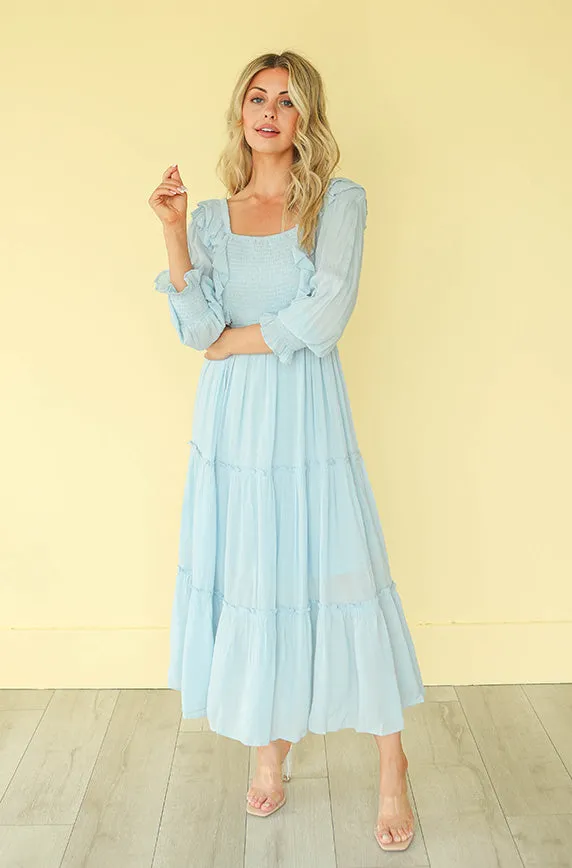 Nancy Powder Blue Dress - FINAL SALE - FINAL FEW