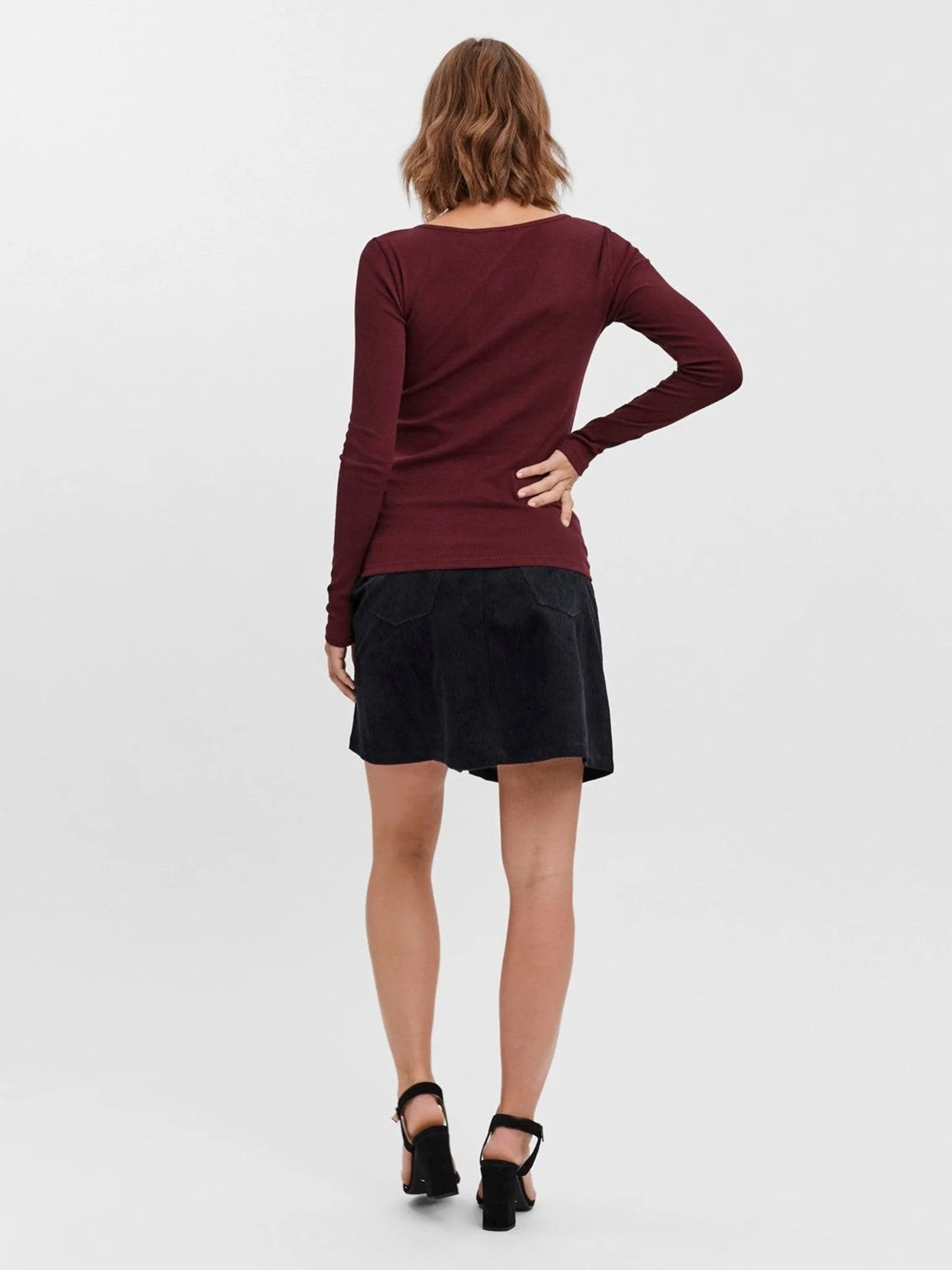 Natasha Placket Jumper - Burgundy