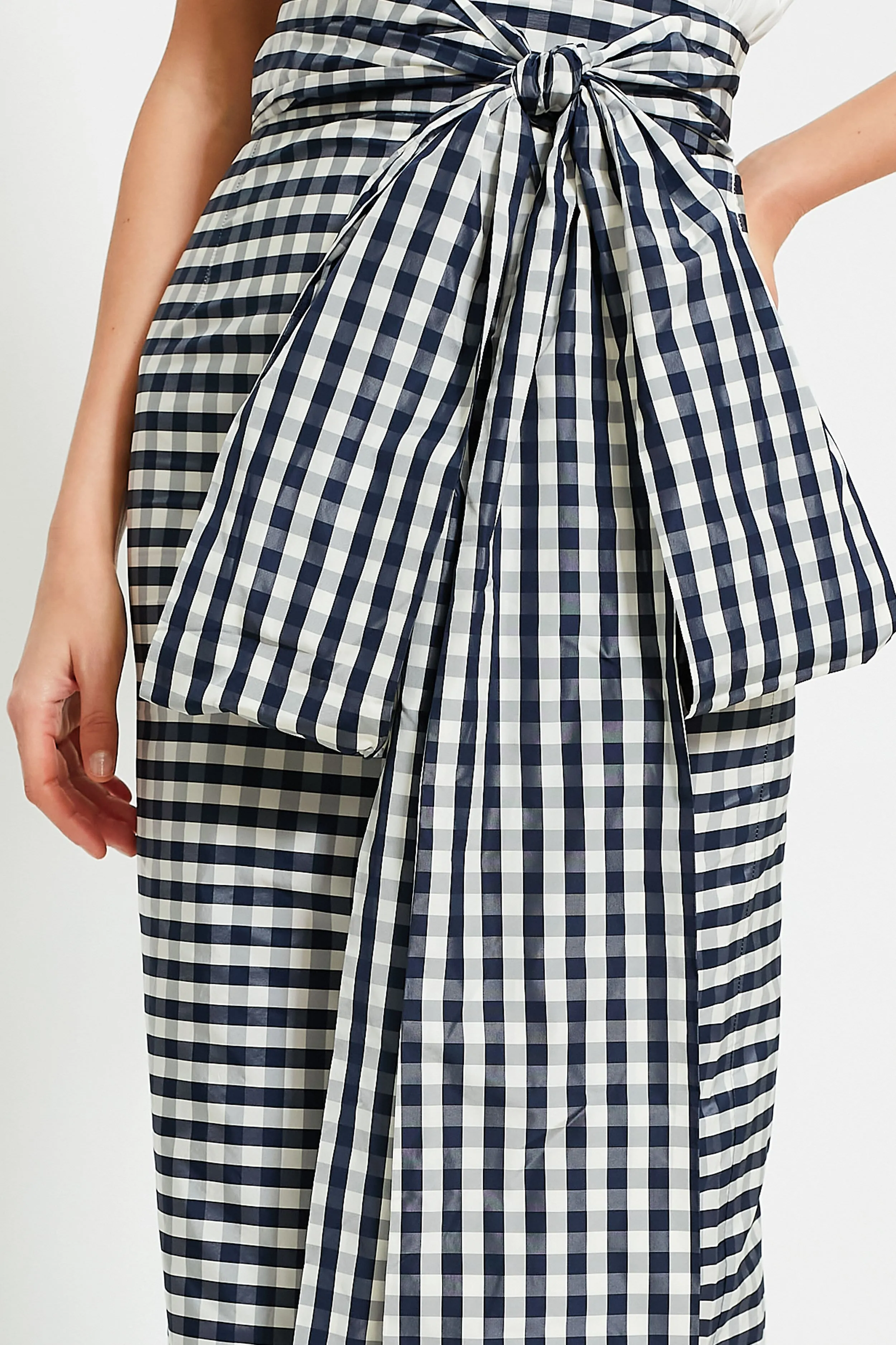 Navy Gingham Bernard Skirt