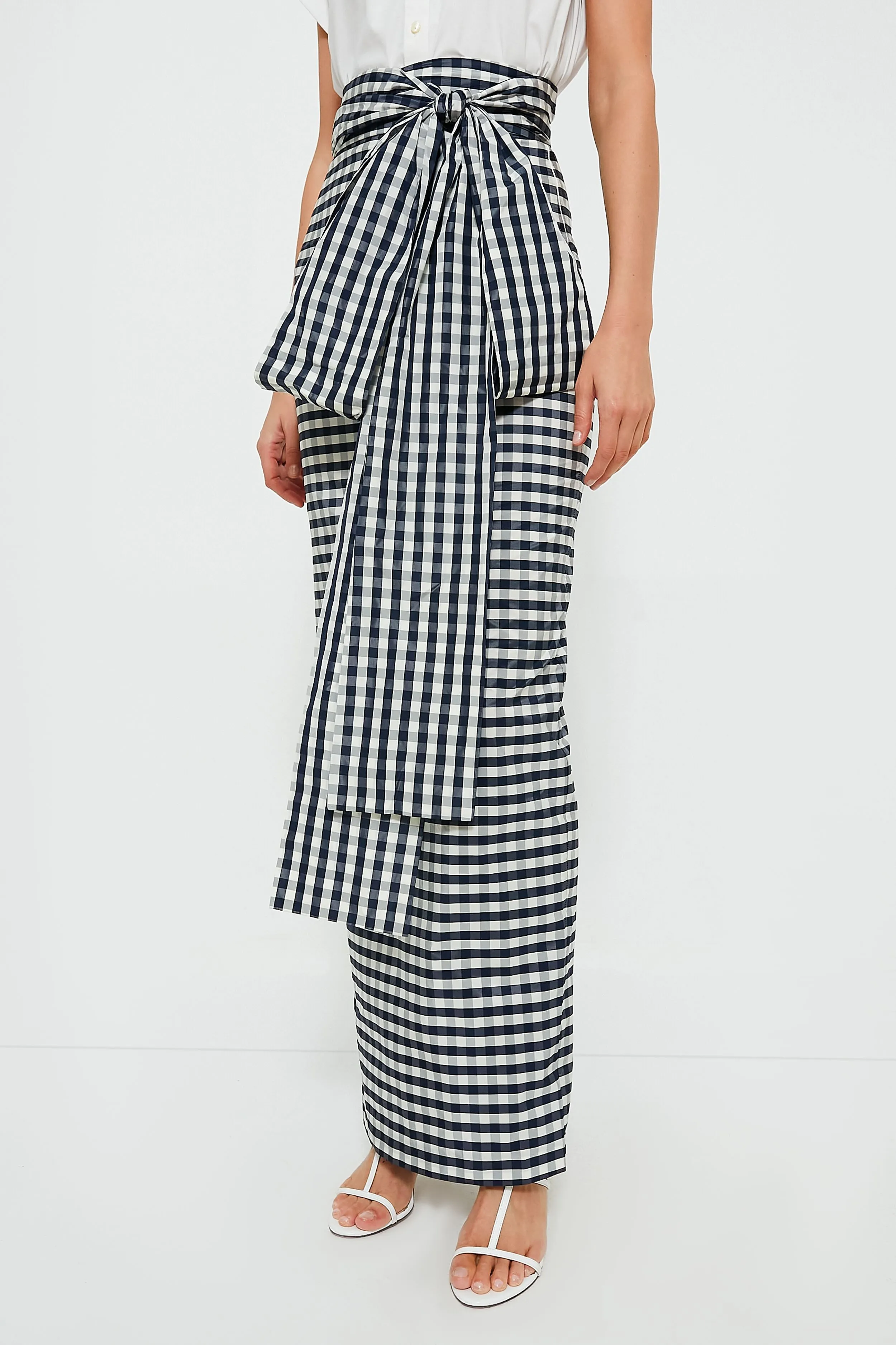 Navy Gingham Bernard Skirt