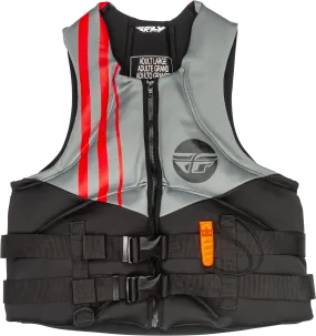 NEOPRENE FLOTATION VEST BLACK/GREY/RED MD