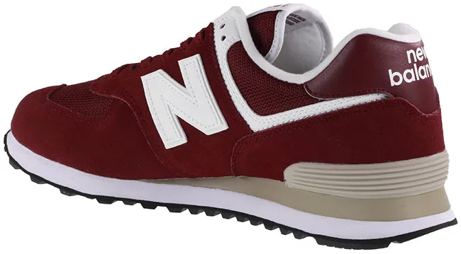 New Balance Trainers Mens 574 Garnet White