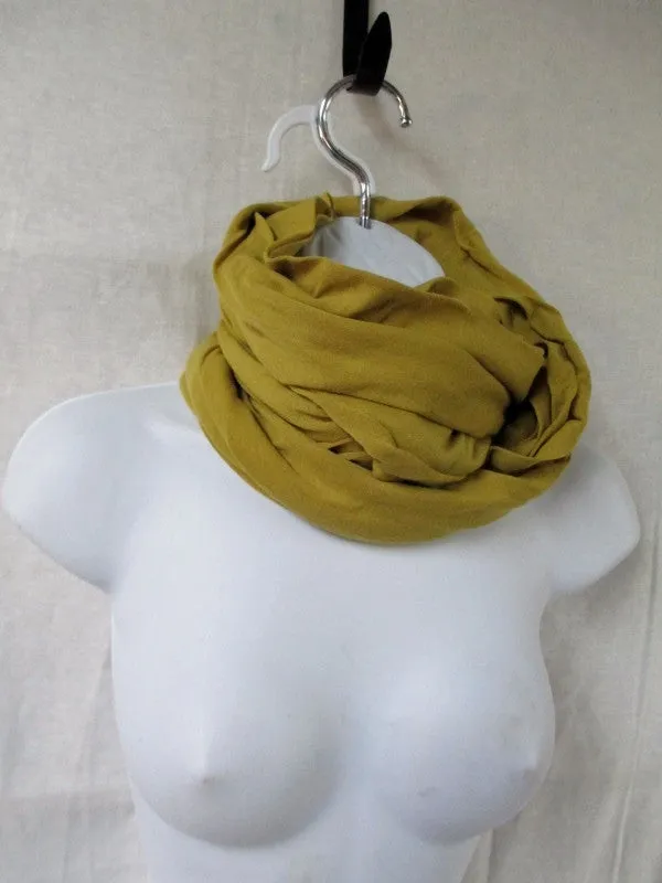 NEW NWT Womens LIMESTONE GREEN Infinity NECK SCARF Vegan YELLOW