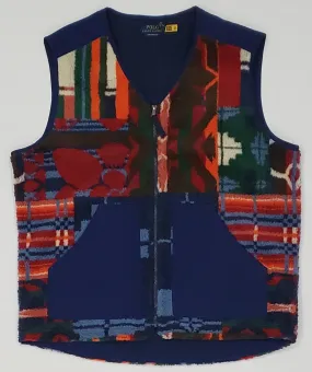 Nwt Polo Ralph Lauren Patchwork Fleece Vest