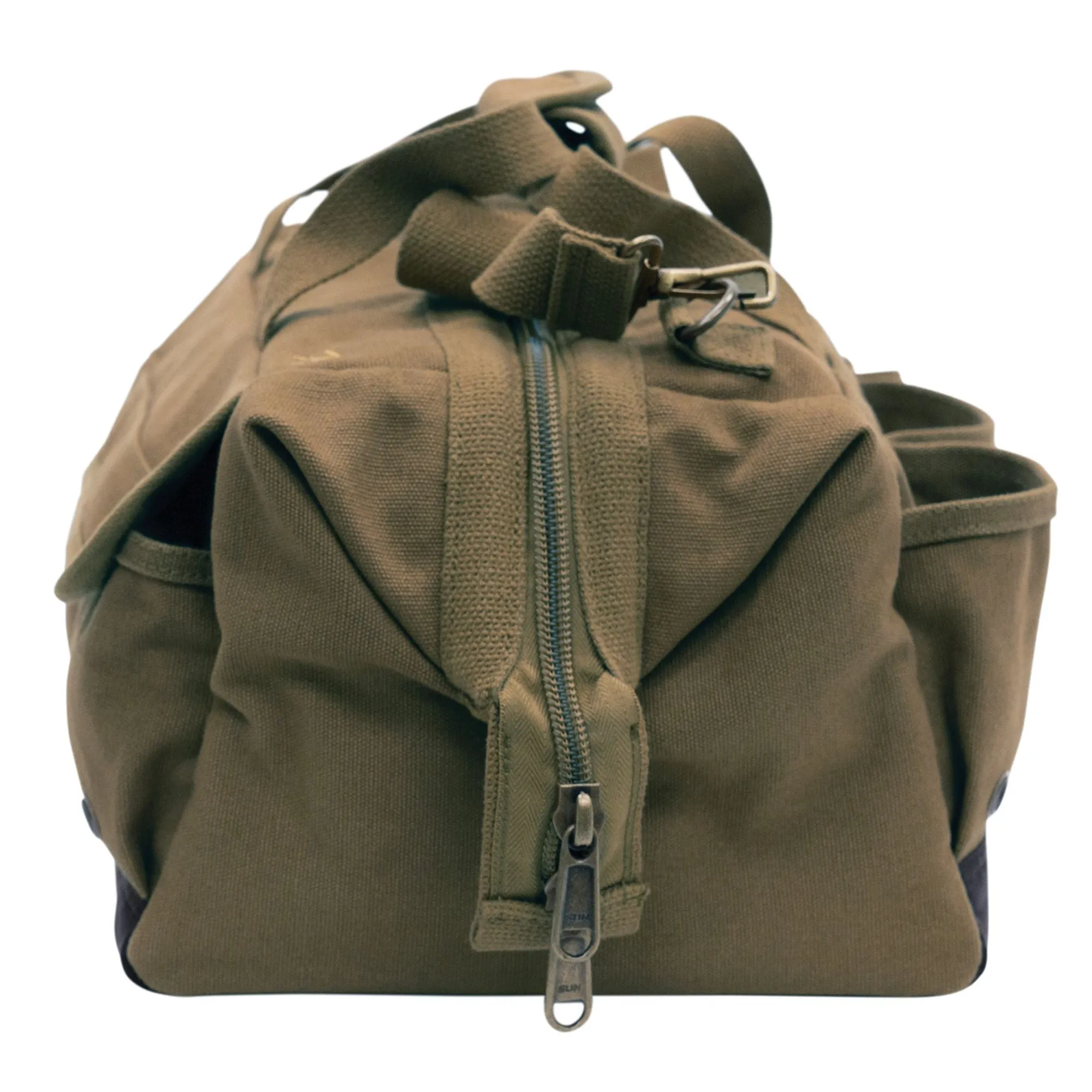 Olive Drab Renovator Tool Bag – 26 Tool Pocket Organizer – Heavy-Duty Canvas