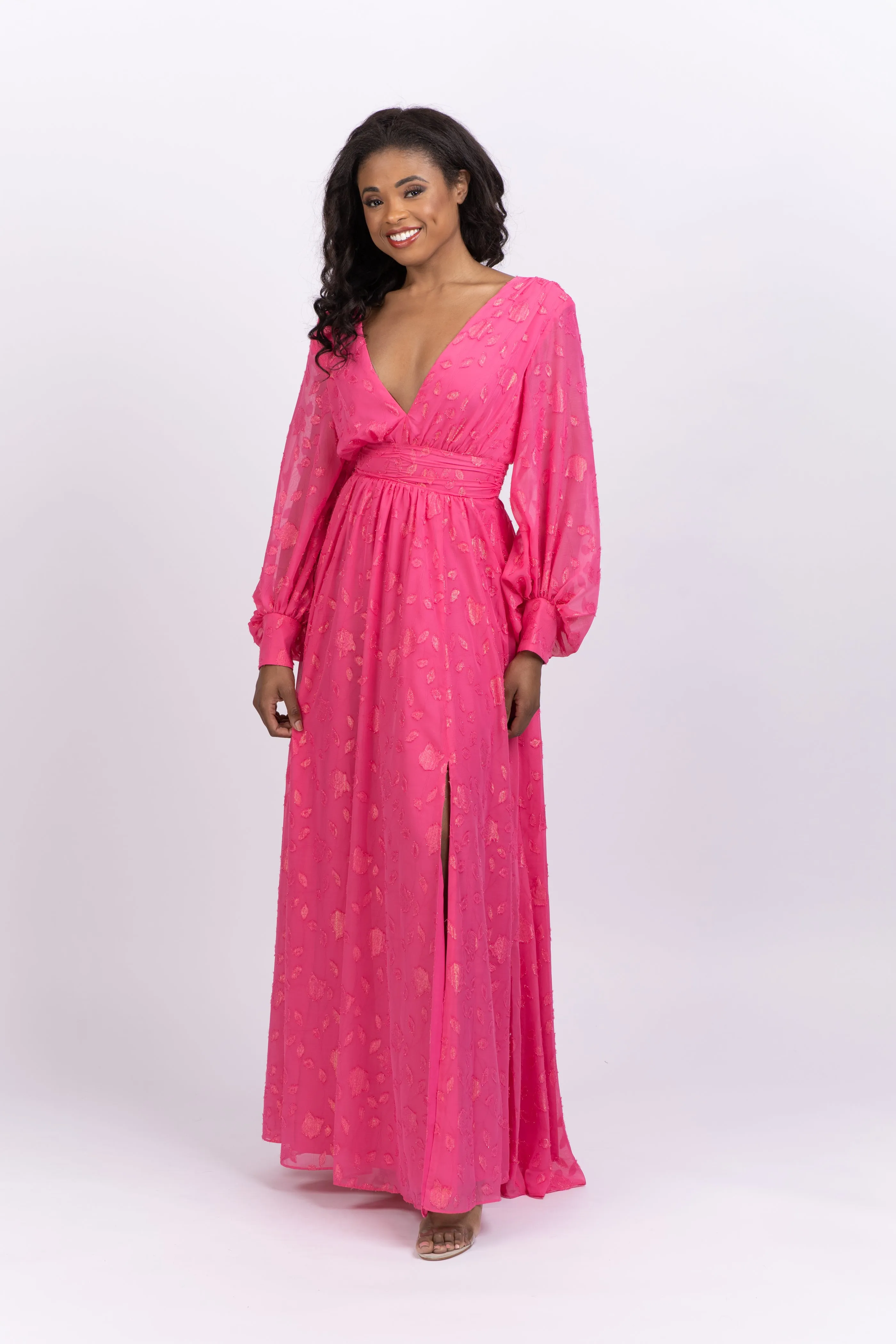 One33 Social The Kathy Maxi Gown Pink