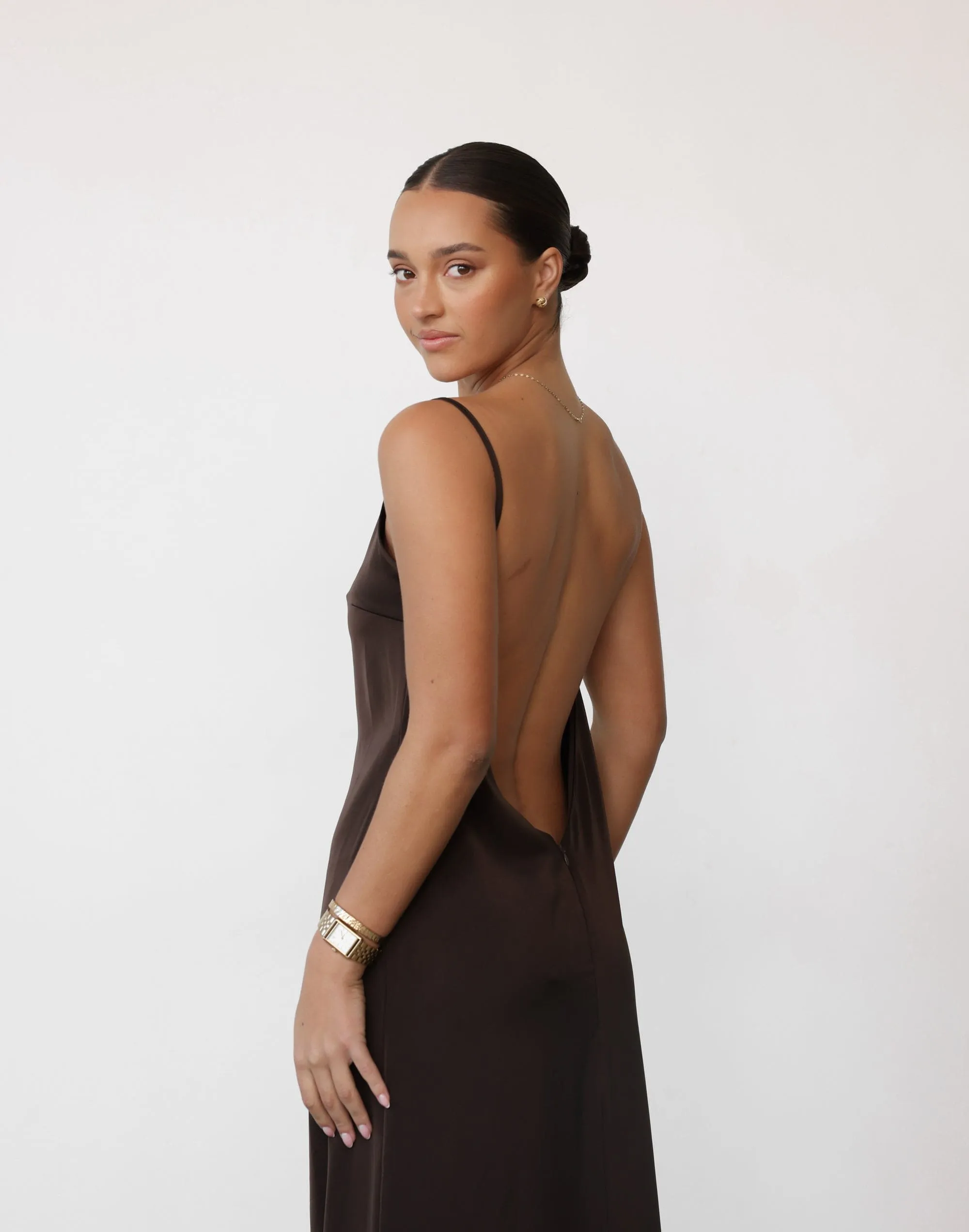 Ophelia Maxi Dress (Chocolate)