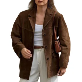 Oversized Brown Jacket for Women