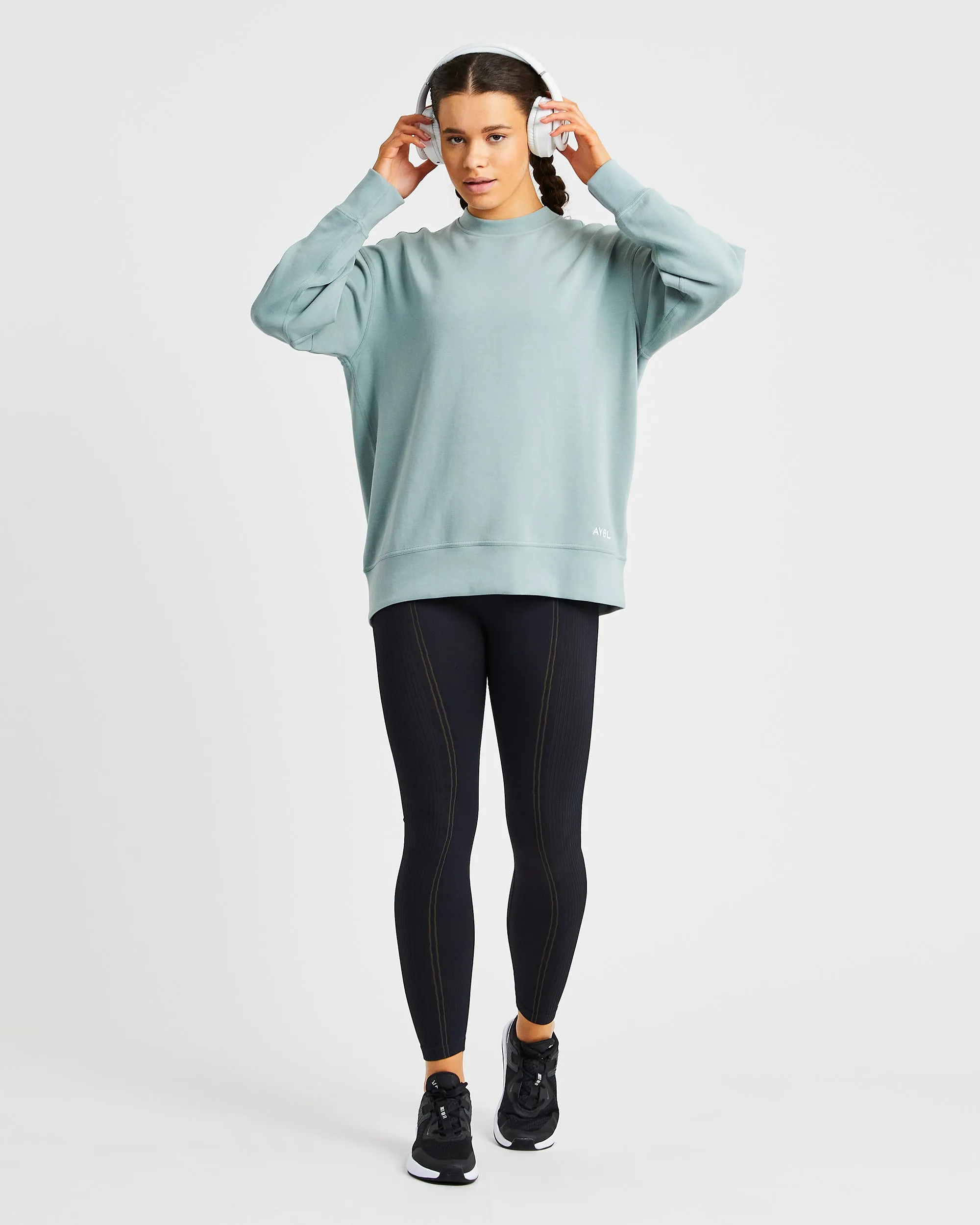 Oversized Jumper - Sage Green