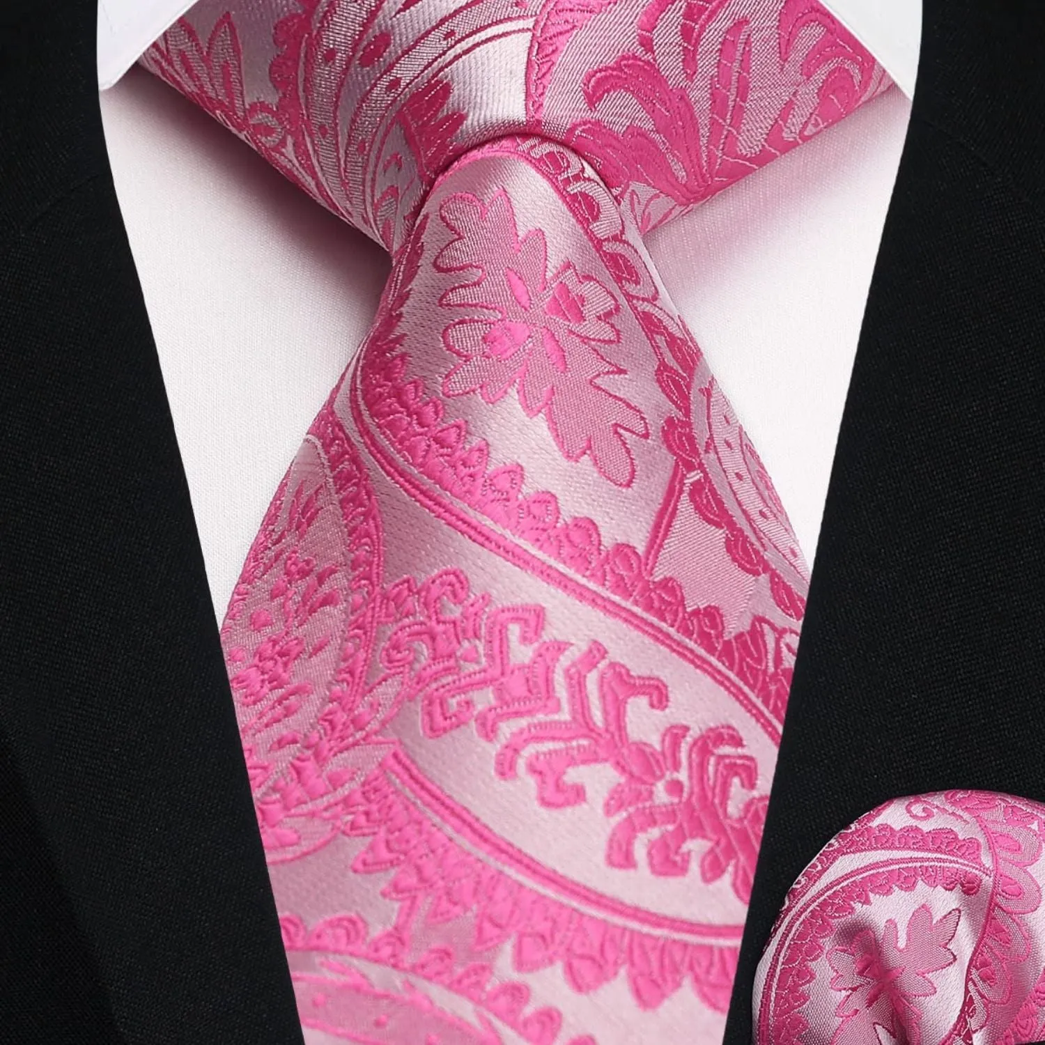 Paisley 3pc Suit Vest Set - J-02 PINK 2