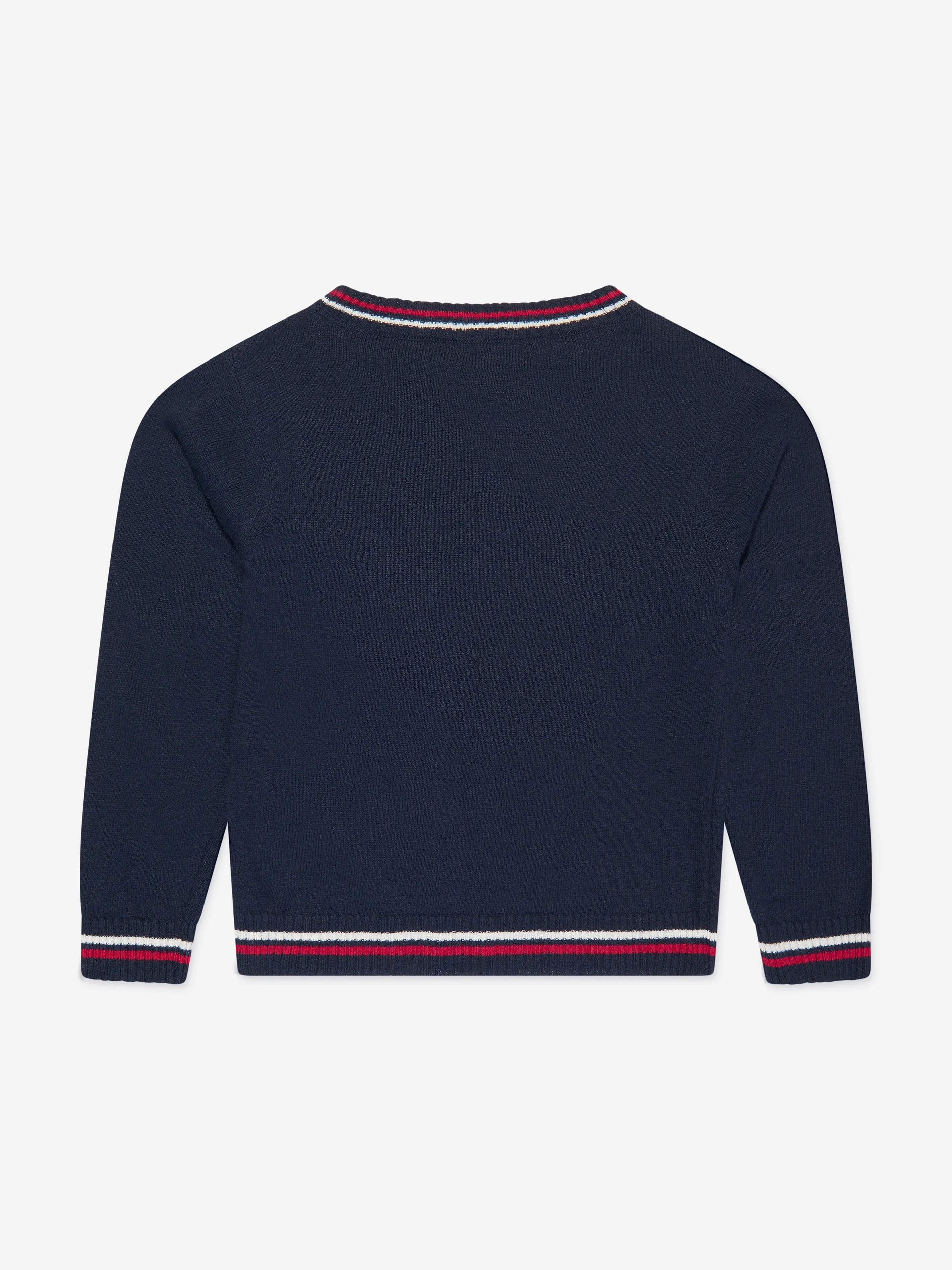 Patachou Boys Wool Knitted Jumper in Navy