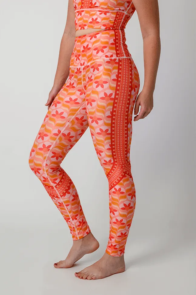 Peach Out Printed Yoga Leggings