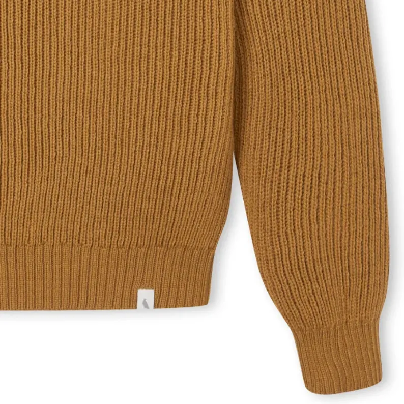 Peregrine Ford Crew Pure Merino Wool Jumper WJ7906 - Wheat