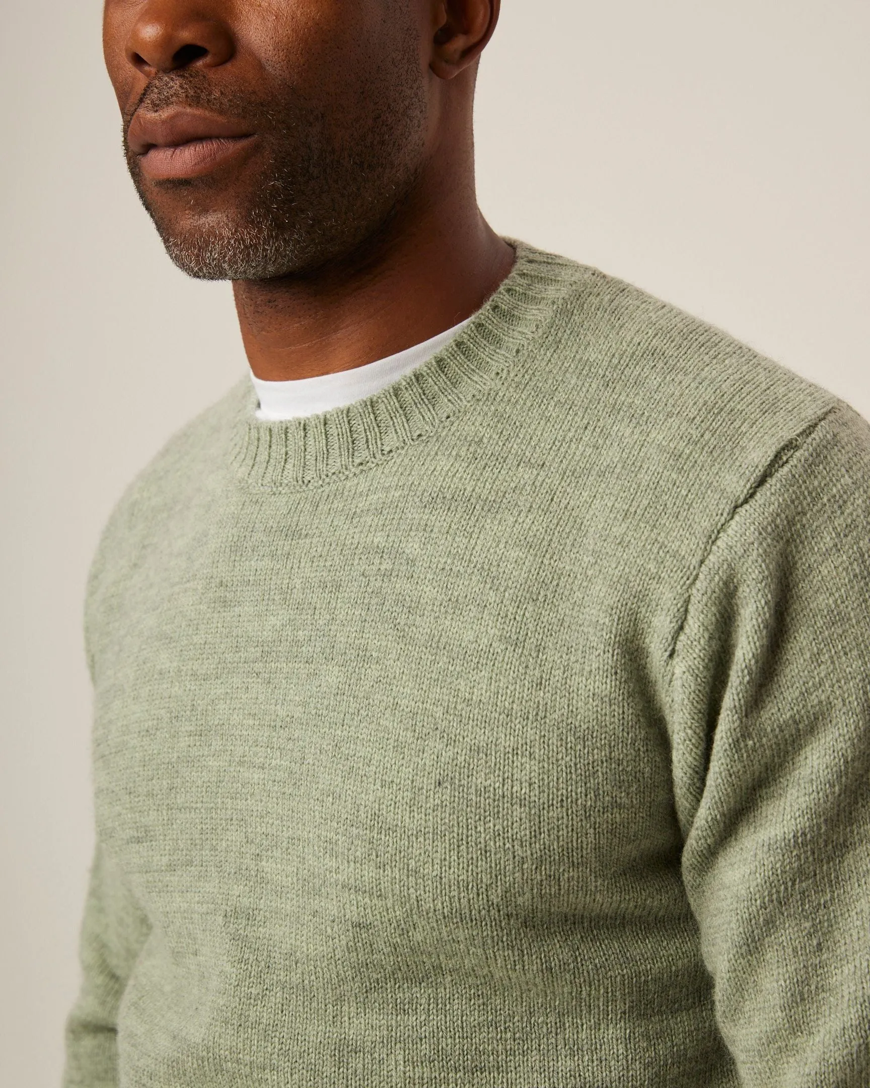 Peregrine Sweater Makers Stitch Crew Jumper Mint