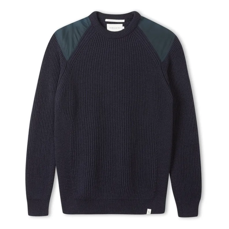 Peregrine Wool Field Jumper Made in England WJ71042 Navy