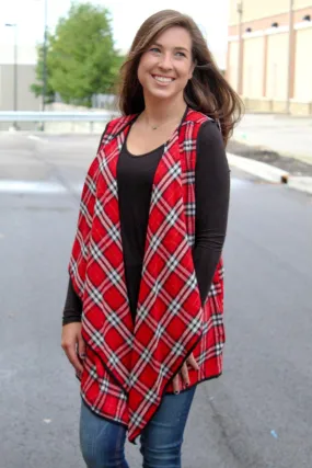 Perfect Plaid Red Vest