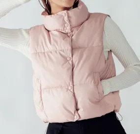 Pink drawstring vest