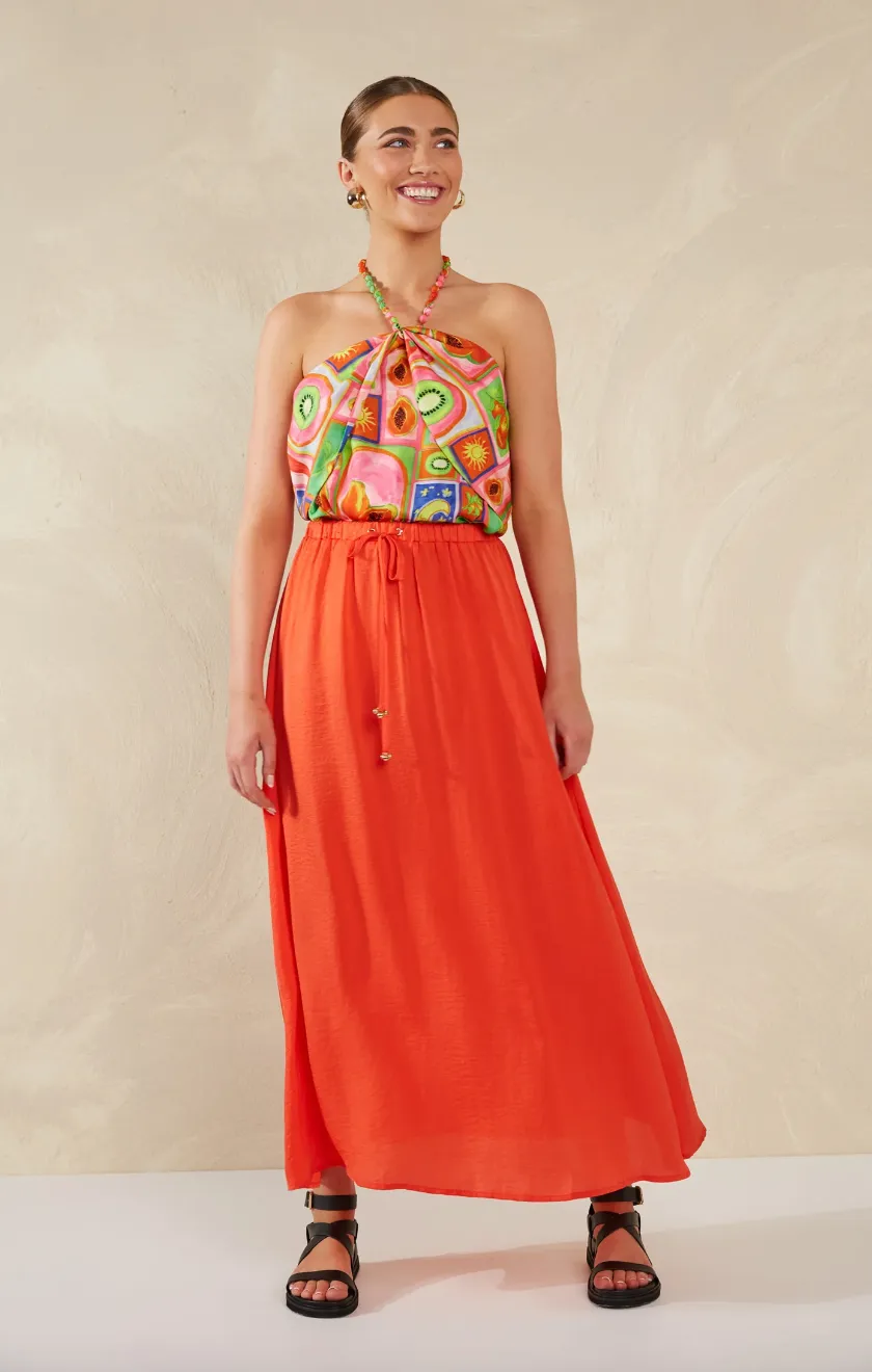 Portofino Maxi Skirt, Aperol