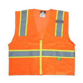 Premium Orange Safety Vest With Zipper (1/ea)