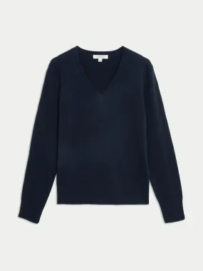 Pure cashmere v-neck jumper