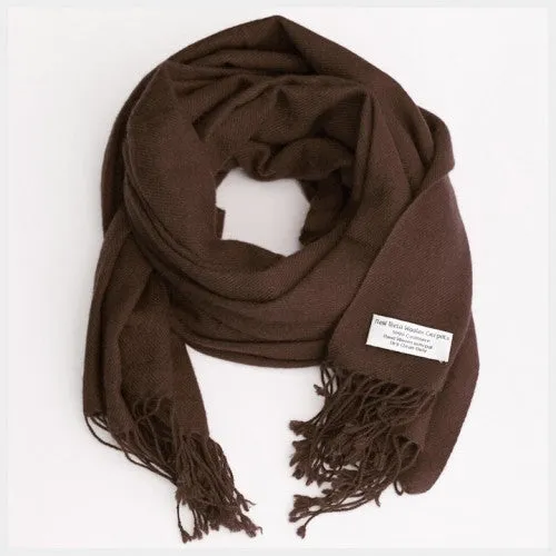 Pure Pashmina Scarf Brown