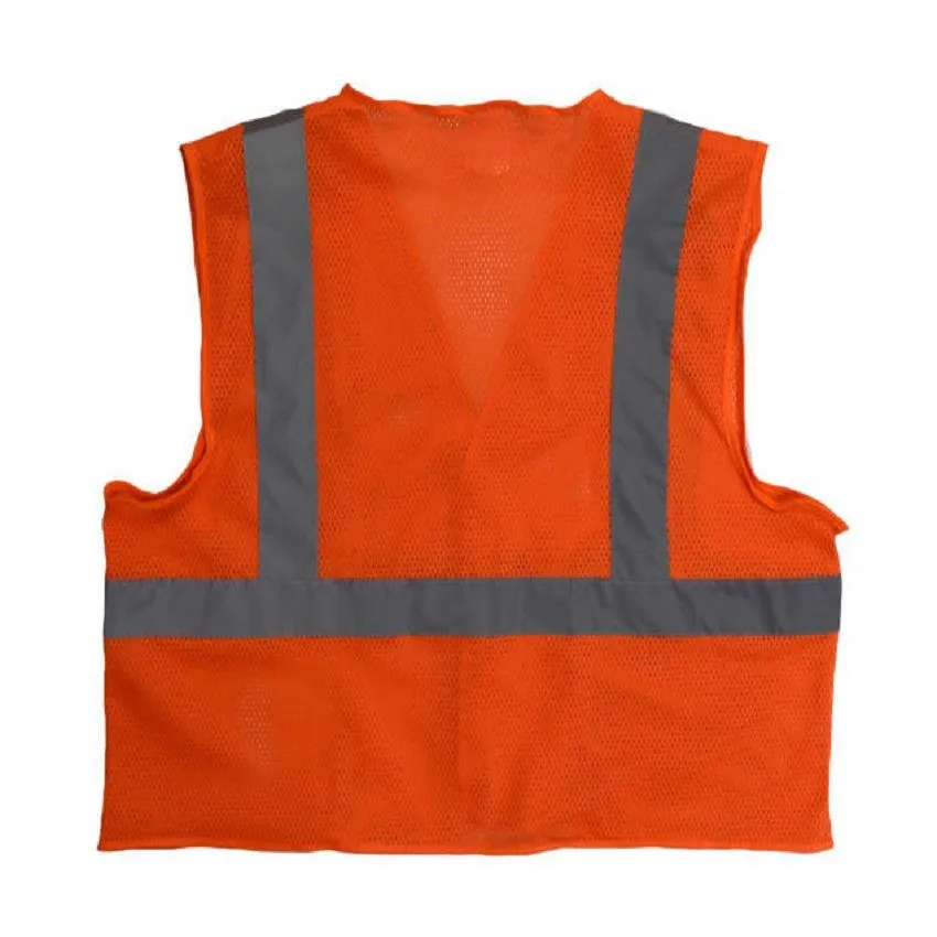 Radians SV2OM Economy Type R Class 2 Mesh Safety Vest, Hi-Vis Orange, 1 Each