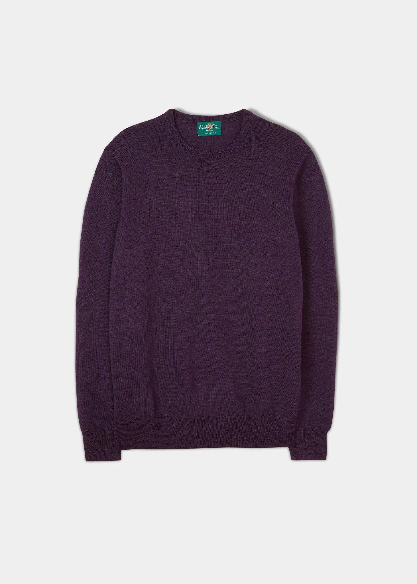 Radstone Men's Merino Wool Jumper in Black Grape - Regular Fit